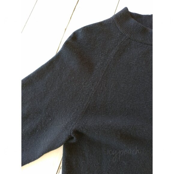 Designers Originals Sweater Medium Black Mock Neck Vintage Minimalist Lagenlook - Picture 9 of 14